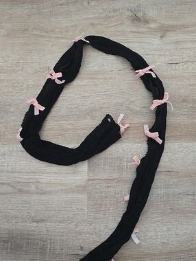 Long Sleeve Fishnet Lace Bolero W/ Pink Ribbons